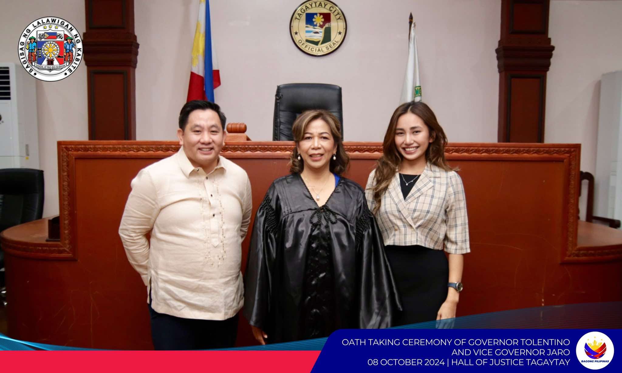 Governor Athena Tolentino sworn in as Cavite chief executive - SUNDAY ...